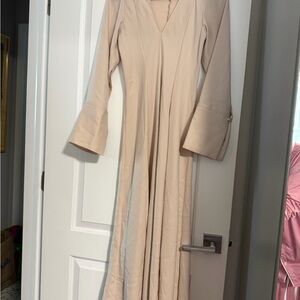 Zara Cream Long Sleeve Dress